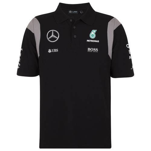 Camisa Polo Masculina Oficial Equipe Mercedes Amg Petronas F1 2016