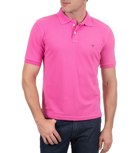 Camisa Polo Masculina Rosa Lisa - GG