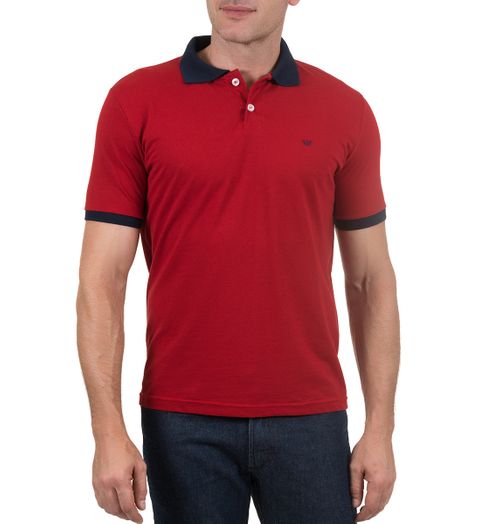 Camisa Polo Masculina Vermelha Detalhada - P