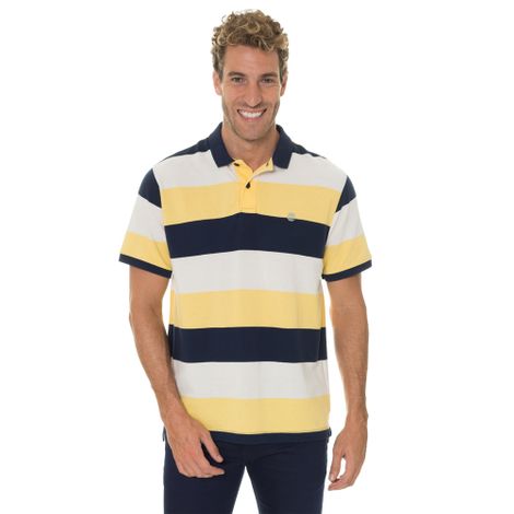 Camisa Polo Millers River Pique Wide Stripe Regular - P