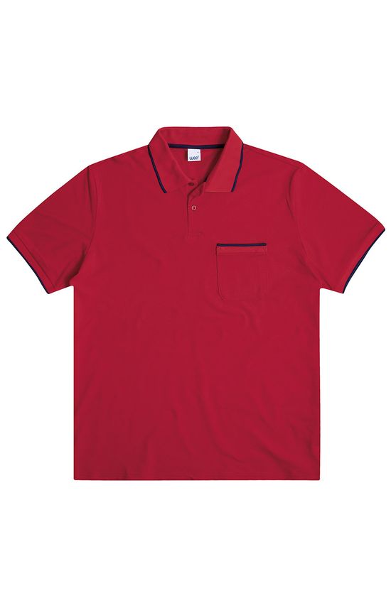 Camisa Polo Tradicional Piquê Stretch Vermelho - G