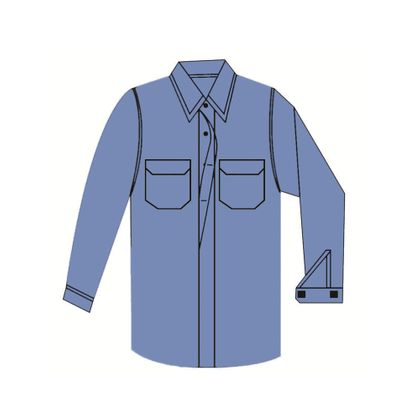 Camisa Protera® com Ziper Azul Clara Categoria Ll Dupont 58