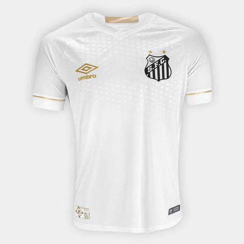 Camisa Santos Original 2018 Umbro Masculina Branco e Dourado Tamanho M