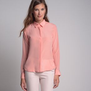 Camisa Seda Rosa Pastel - 40
