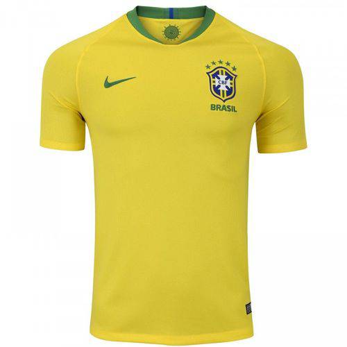 Camisa Seleção Brasil I 2018 S/n° - Torcedor Nike Masculina - Amarelo e Verde