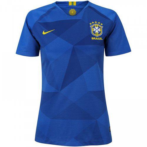 Camisa Seleção Brasil Ii 2018 S/n° - Torcedor Nike Feminina - Azul