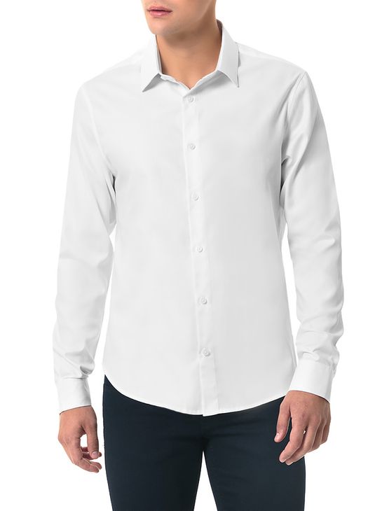 Camisa Slim Calvin Klein Branco - 4