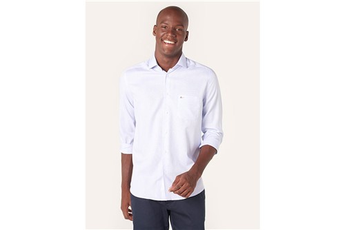 Camisa Social Cotton Blog - Azul - 38