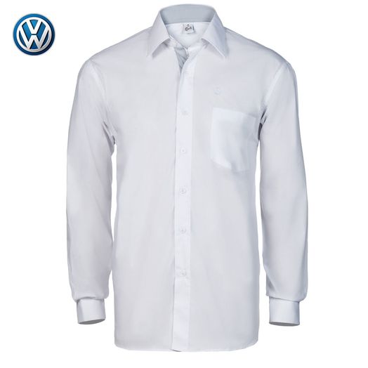 Camisa Social Manga Longa Masculina Branca / Cinza Volkswagen - 17.01.0046 Tamanho 1