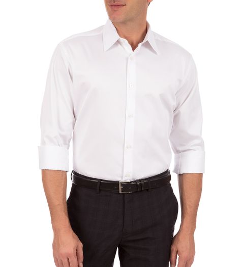 Camisa Social Masculina Branca Lisa - 1