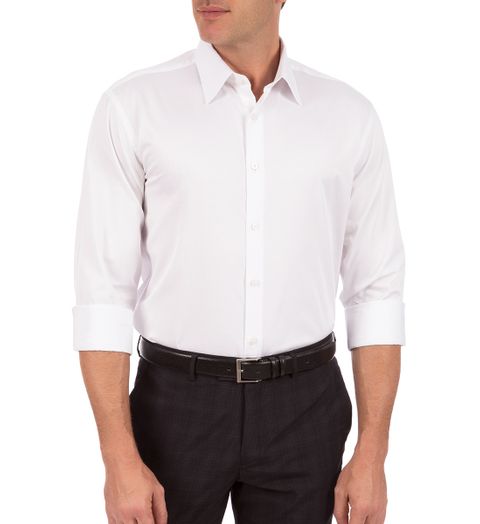 Camisa Social Masculina Branca Lisa - 2