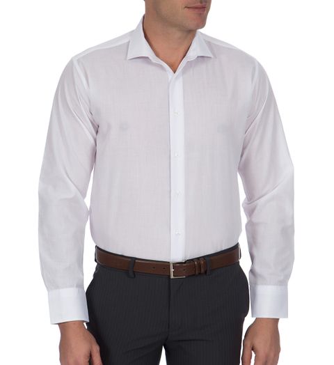 Camisa Social Masculina Branca Lisa - 5