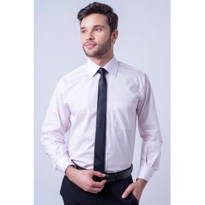 Camisa Social Masculina Tradicional Algodão Fio 40 Rosa F04430a 03
