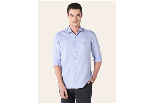 Camisa Social Super Slim Colarinho Trento - Azul - 39