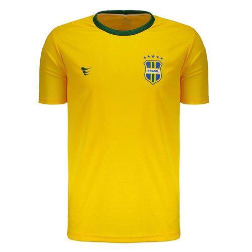 Camisa Super Bolla Brasil Fan 2018 Amarela