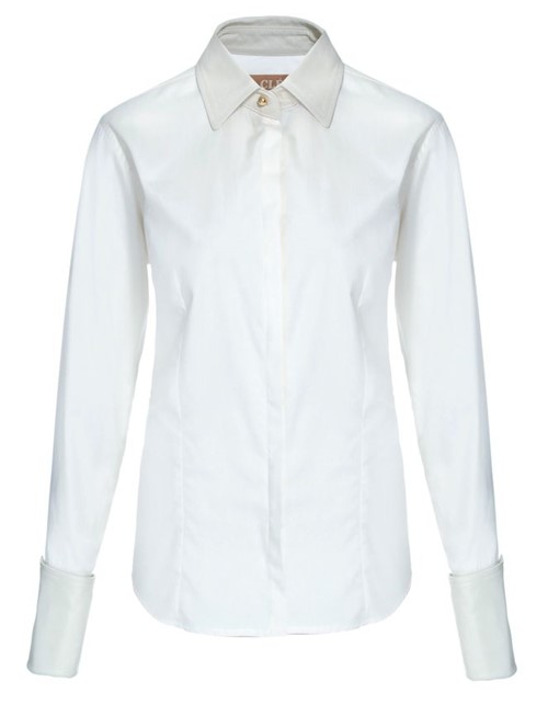 Camisa Tricoline Off White Tamanho 34