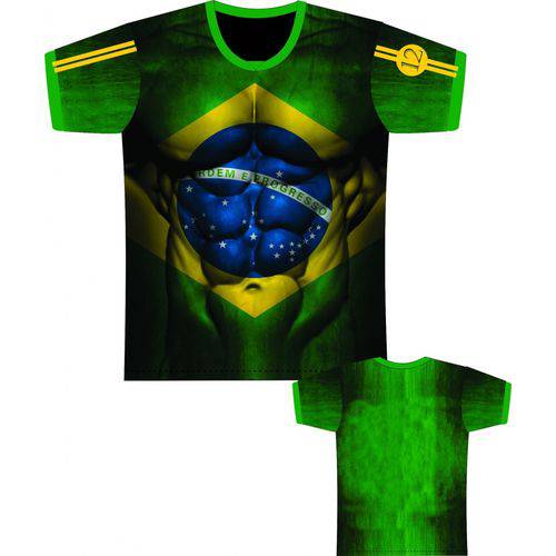 Camiseta Adulta Brasil Músculos Tam P
