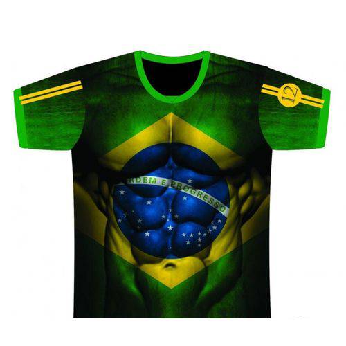 Camiseta Adulta Brasil Músculos Tam P