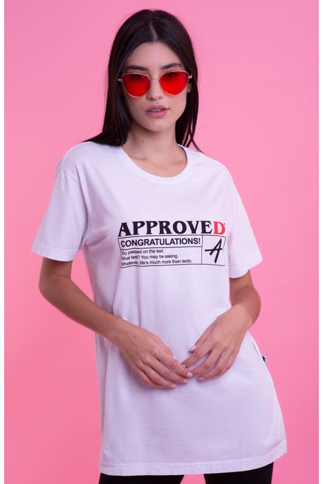 Camiseta Approve Approved Branca Pp