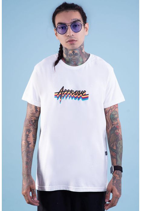 Camiseta Approve Arco-íris Off White G