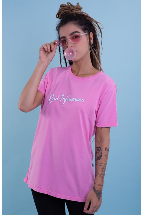 Camiseta Approve Bad Influencer Rosa P