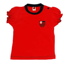Camiseta Baby Look Bebê Menina Flamengo Oficial|Doremibebê