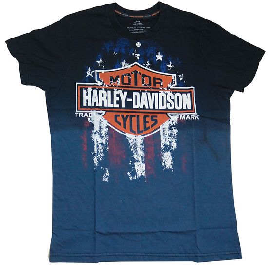 Camiseta Harley Davidson Bandeira Tam. M Preta