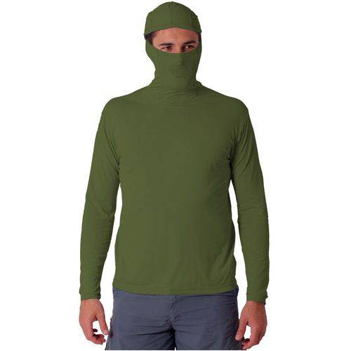 Camiseta Ballyhoo Ninja Cor Militar Verde Musgo com Filtro Uv Até 50 Upf Anti Bacteriano