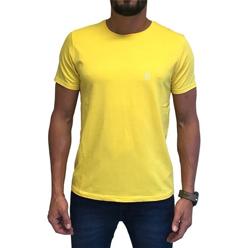 Camiseta Básica Logo Amarela
