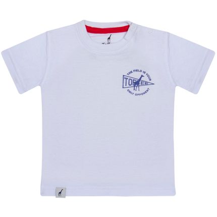 Camiseta Básica para Bebe em Malha Golf Club - Toffee