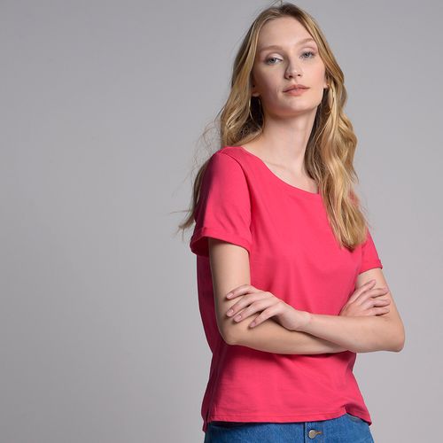 Camiseta Básica Rosa Pink - G