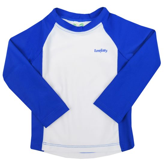 Camiseta Bebê Manga Longa Masculina Azul Royal-2