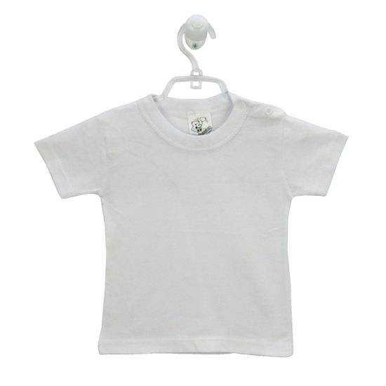 Camiseta Bebê Unissex Manga Curta Branca-M