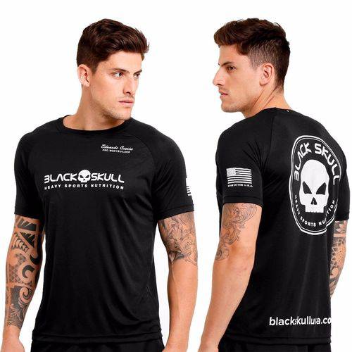 Camiseta Black Skull Caveira Eduardo Correa - Dry Fit 100% Poliamida