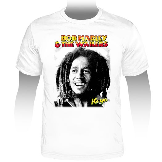 Camiseta Bob Marley - Kaya - Cor Branca - Tamanho G