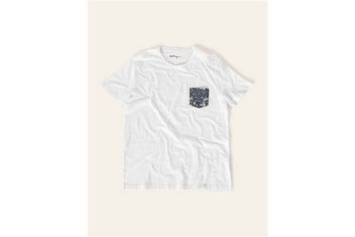 Camiseta Bolso Camuflado - Branco - P