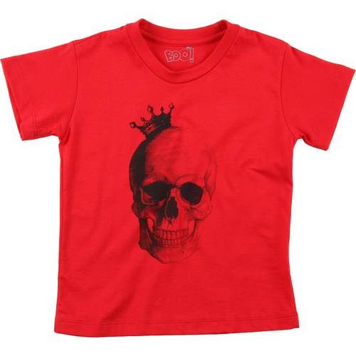 Camiseta Boo! Kids Caveira Vermelho M