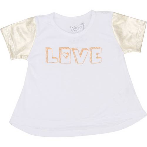 Camiseta Boo Kids Love Dourada