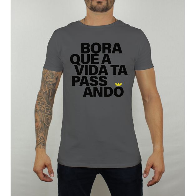 Camiseta Bora Cinza