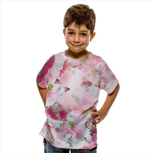 Camiseta Borboleta Flower Infantil