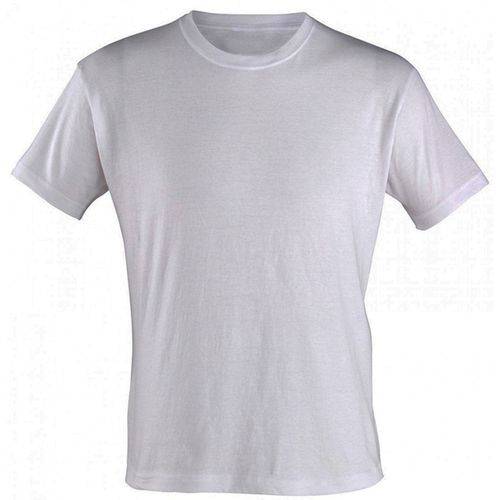 Camiseta Branca para Sublimação Gola Careca (Adulto)