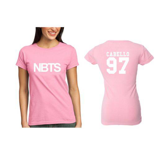 Camiseta Camisa Feminina Babylook Turne Nbts Camila Cabello 97 Algodão Rosa