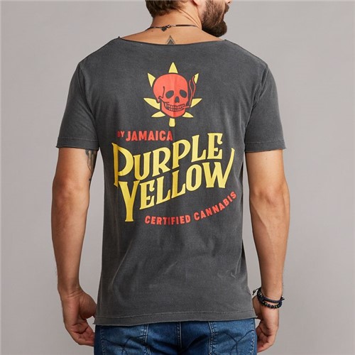 Camiseta Cannabis Chumbo Purple Yellow-P