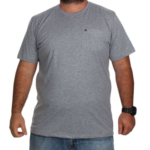 Camiseta Central Surf Tamanho Especial - Cinza - 1G