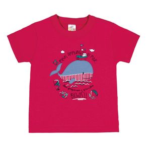 Camiseta Cereja Bebê Menino Meia Malha 36654-2 Camiseta Vermelho Bebê Menino Meia Malha Ref:36654-2-G