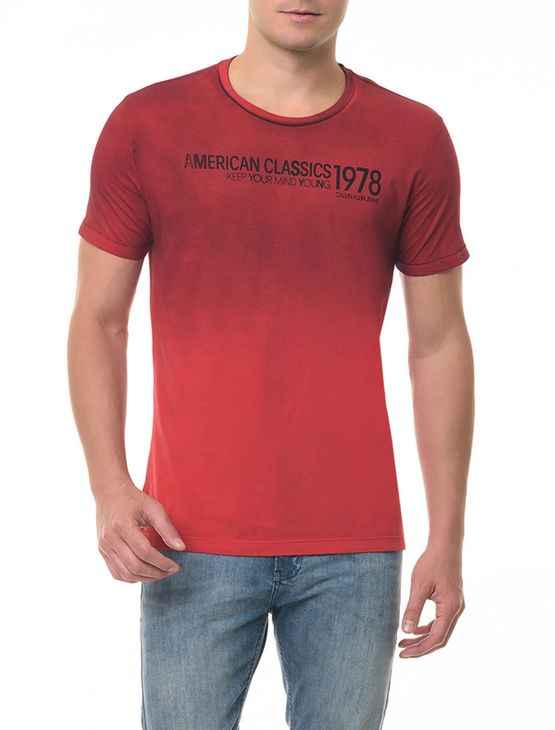 Camiseta CKJ Estampa American Classics Vermelha CAMISETA CKJ MC EST AMERICAN CLASSICS - VERMELHO - GGG