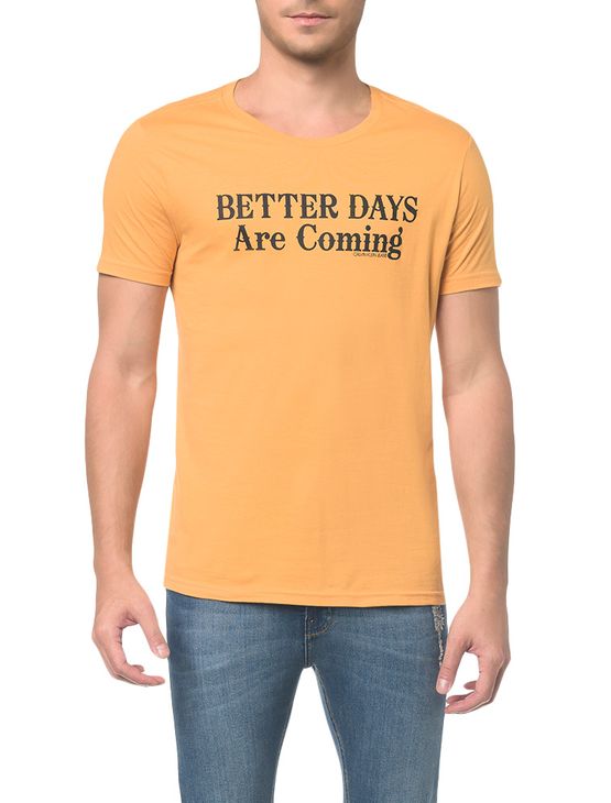 Camiseta CKJ Estampada Better Days - Mostarda - PP