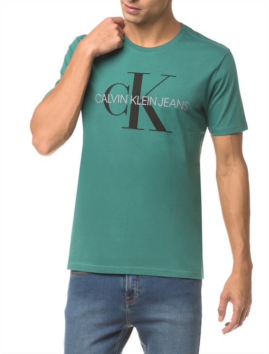 Camiseta Ckj Mc Est Ck - Verde - P
