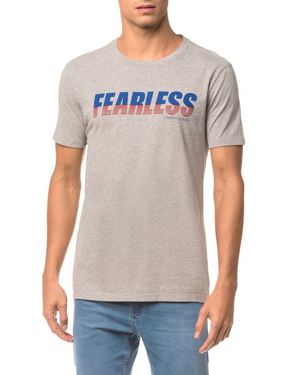 Camiseta Ckj Mc Est Fearless - Mescla - PP