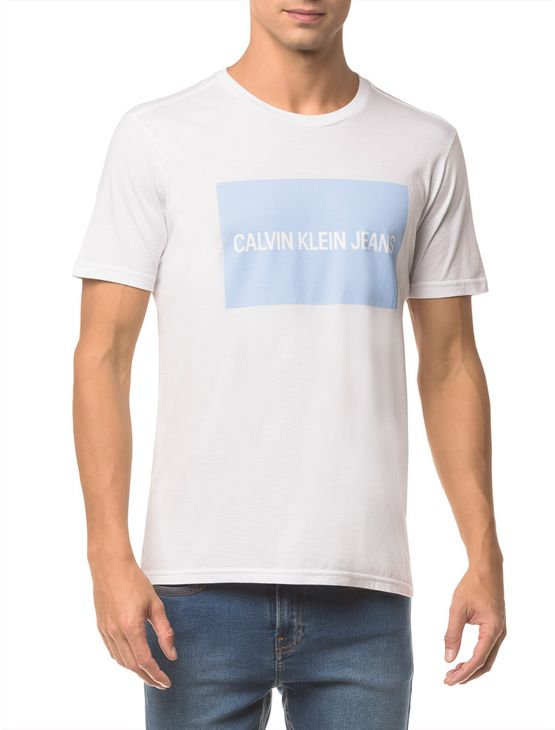 Camiseta Ckj Mc Est Logo Retangulo - Branco 2 - Pp
